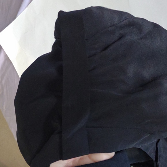 Warehouse black silk dress w/ drawstring tie size 8 - Picture 8 of 8